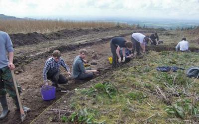 Some of the students at work in Trench AG (Used with kind permission of Barbara Grant)