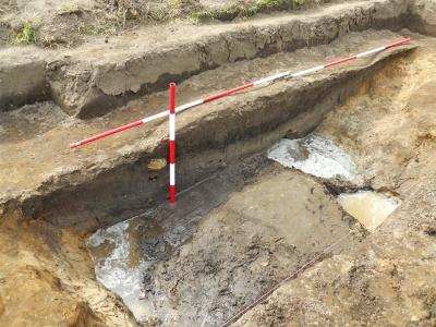 The ditch in Trench 1 (Image Copyright: Brian Elsey)