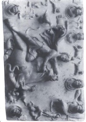 Figure 18.  (Above) Tauroctonos from Sidon. Clauss, M. 2000, 90.