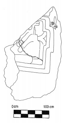 Figure 5. Scale drawing of Chalcatzingo Monument 13 (Image Copyright: Arnaud F. Lambert)