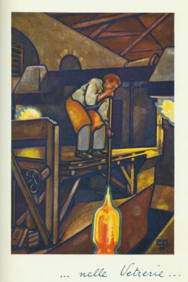 Figure 6. An example of the artwork commissioned by Giuseppe Verzocchi depicting industrial scenes that included at least one V & D brick (bottom left in this illustration by Guido Marussig which was published in Veni VD Vici) (Arthur, 2010; Verzocchi, 1924).