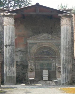 Figure 2: Household altar in the House of the Large Fountain, Pompeii (credit: author)